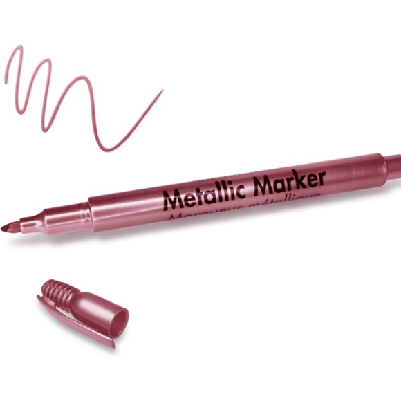 Rose Platinum Metallic Permanent Marker 1.2 mm, 0.05" Fine Point - Picture 4 of 4